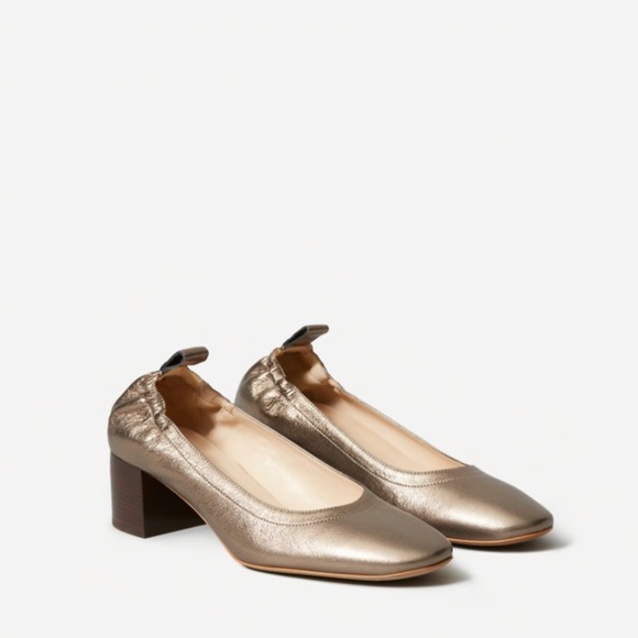 Everlane Shoes - Everlane Day Heel, Bronze Metallic